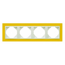 Рамка чотириразова ANIMATO жовтий/лед 90940 TRG