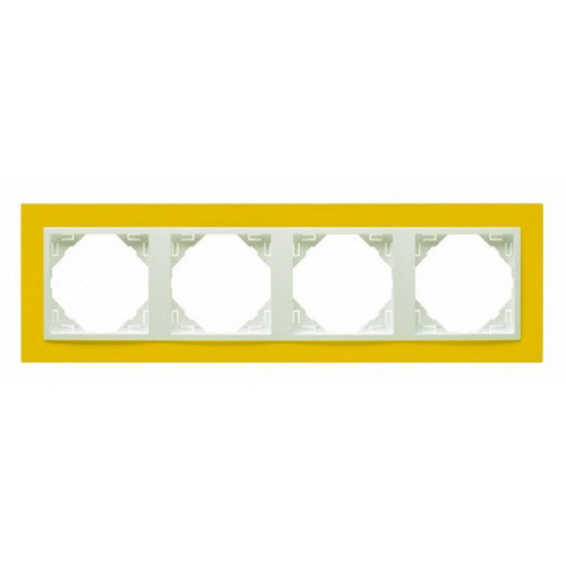 Рамка чотириразова ANIMATO жовтий/лед 90940 TRG Рамка чотириразова ANIMATO жовтий/лед 90940 TRG