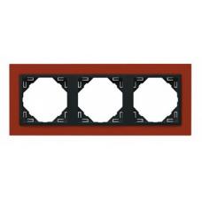 Рамка потрійна ANIMATO темно-жовтогарячий/графіт 90930 TTS