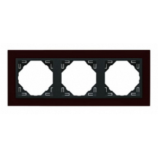 Рамка потрійна ANIMATO темно-червоний/графіт 90930 TBS