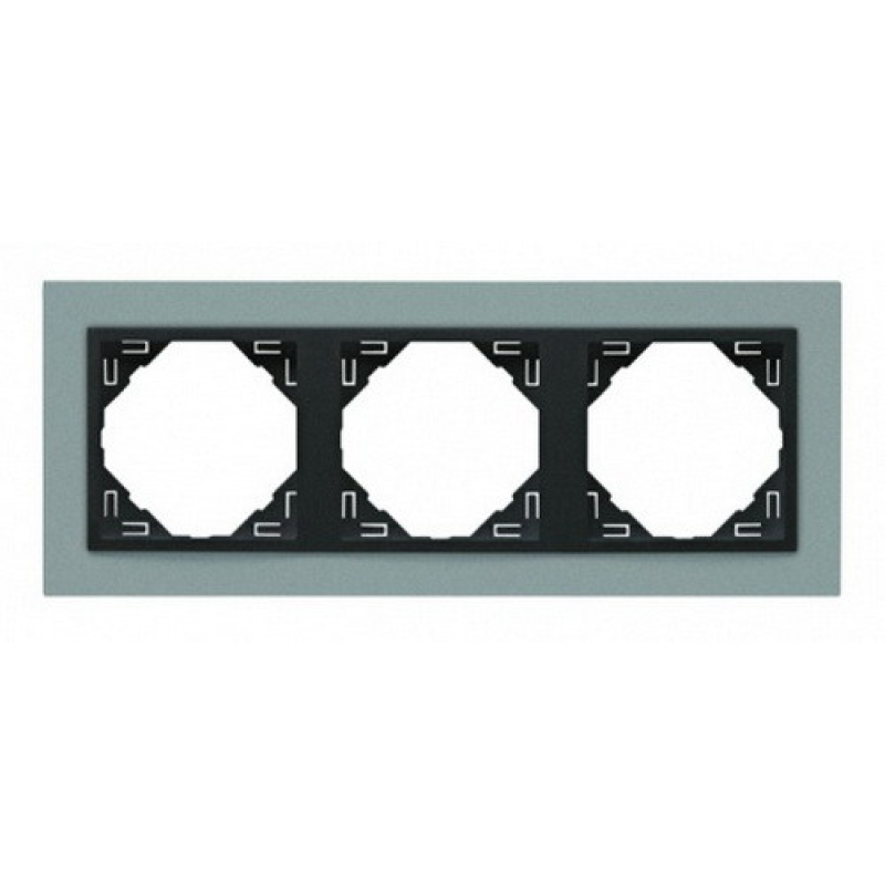 Рамка потрійна ANIMATO металік алюміній/графіт 90930 TAS Рамка потрійна ANIMATO металік алюміній/графіт 90930 TAS