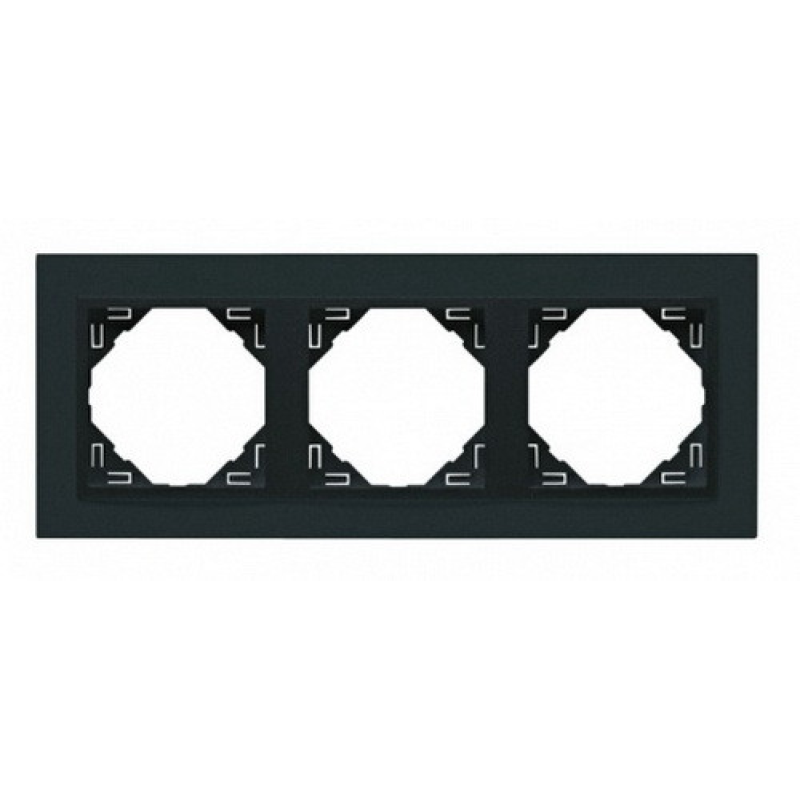 Рамка потрійна ANIMATO металік графіт 90930 TSS