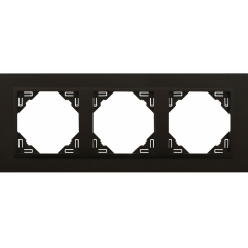 Рамка потрійна ANIMATO чорний матовий 90930 TRR