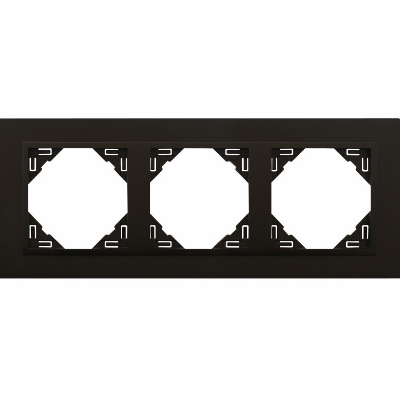 Рамка потрійна ANIMATO чорний матовий 90930 TRR