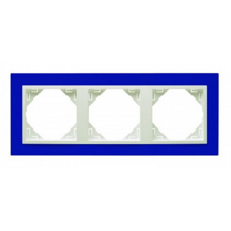 Рамка потрійна ANIMATO синій/лед 90930 TZG