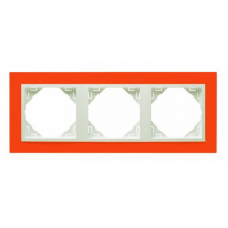 Рамка потрійна ANIMATO жовтогарячий/лід 90930 TJG