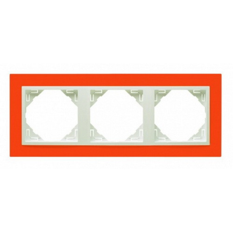 Рамка потрійна ANIMATO жовтогарячий/лід 90930 TJG Рамка потрійна ANIMATO жовтогарячий/лід 90930 TJG