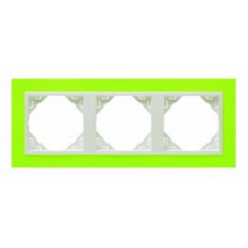 Рамка потрійна ANIMATO зелений/лед 90930 TDG