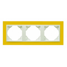 Рамка потрійна ANIMATO жовтий/лед 90930 TRG