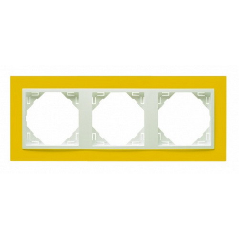 Рамка потрійна ANIMATO жовтий/лед 90930 TRG