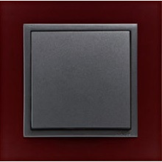 Рамка одинарна ANIMATO темно-червоний/графіт 90910 TBS
