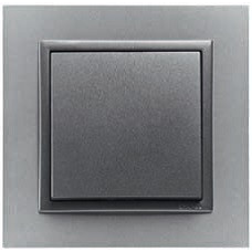 Рамка одинарна ANIMATO металік алюміній/графіт 90910 TAS