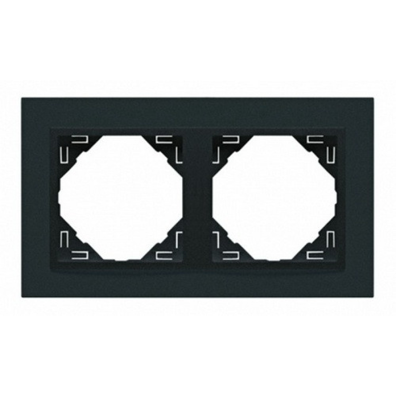 Рамка подвійна ANIMATO металік графіт 90920 TSS