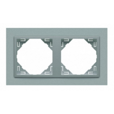 Рамка подвійна ANIMATO металік алюмінієвий 90920 TAA