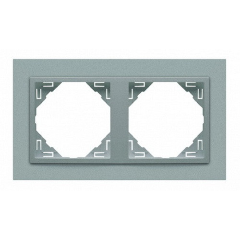 Рамка подвійна ANIMATO металік алюмінієвий 90920 TAA Рамка подвійна ANIMATO металік алюмінієвий 90920 TAA