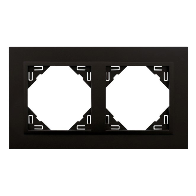 Рамка подвійна ANIMATO чорний матовий 90920 TRR Рамка подвійна ANIMATO чорний матовий 90920 TRR