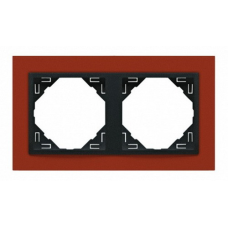 Рамка подвійна ANIMATO темно-жовтогарячий/графіт 90920 TTS