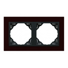 Рамка подвійна ANIMATO темно-червоний/графіт 90920 TBS