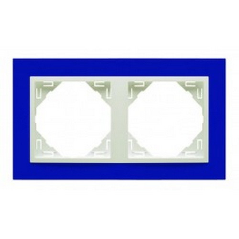 Рамка подвійна ANIMATO синій/лед 90920 TZG