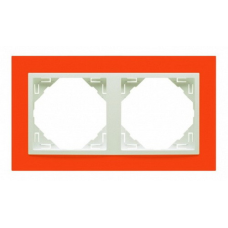 Рамка подвійна ANIMATO жовтогарячий/лід 90920 TJG