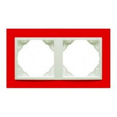 Рамка подвійна ANIMATO червоний/лед 90920 TVG