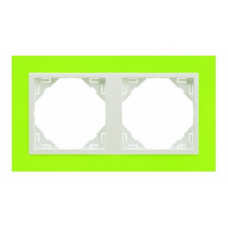 Рамка подвійна ANIMATO зелений/лед 90920 TDG