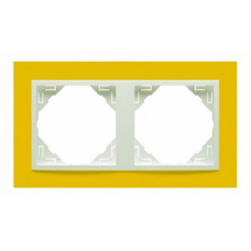 Рамка подвійна ANIMATO жовтий/лед 90920 TRG