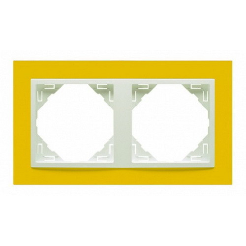 Рамка подвійна ANIMATO жовтий/лед 90920 TRG