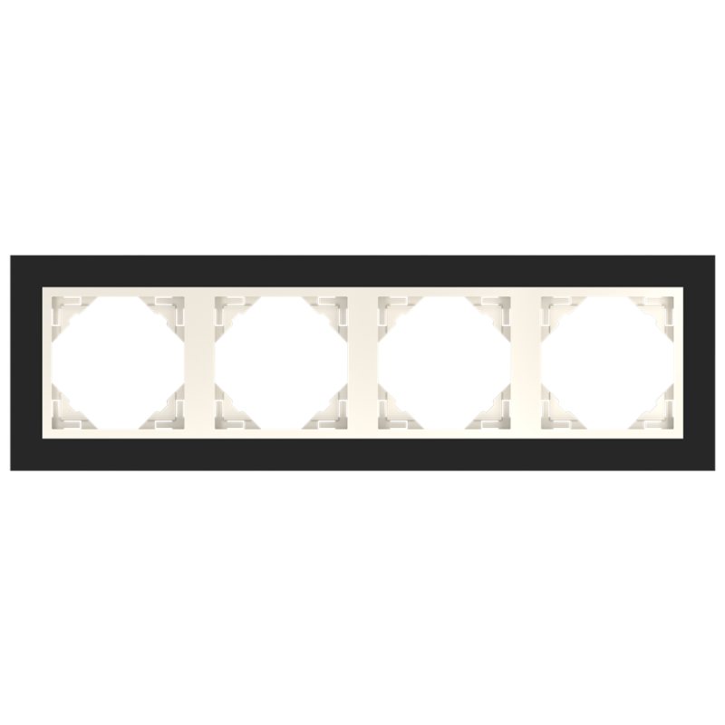 Рамка чотириразова LOGUS Crystal чорне скло/лед 90940 TEG Рамка чотириразова LOGUS Crystal чорне скло/лед 90940 TEG