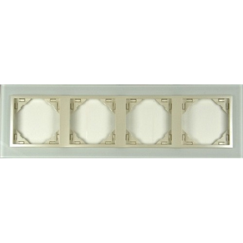 Рамка чотириразова LOGUS Crystal скло/перламутр 90940 TCP Рамка чотириразова LOGUS Crystal скло/перламутр 90940 TCP