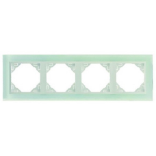 Рамка чотириразова LOGUS Crystal скло/лед 90940 TCG