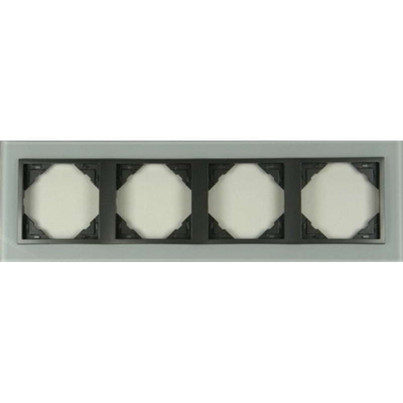 Рамка чотириразова LOGUS Crystal скло/графіт 90940 TCS Рамка чотириразова LOGUS Crystal скло/графіт 90940 TCS