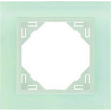 Рамка одинарна LOGUS Crystal скло/лед 90910 TCG