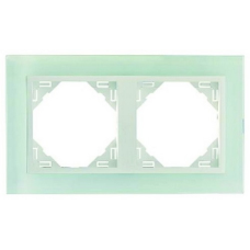 Рамка подвійна LOGUS Crystal скло/лед 90920 TCG