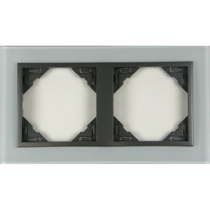 Рамка подвійна LOGUS Crystal скло/графіт 90920 TCS Рамка подвійна LOGUS Crystal скло/графіт 90920 TCS