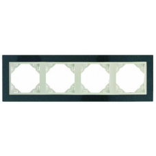 Рамка чотириразова LOGUS Petra граніт/лед 90940 TGG