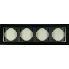 Рамка чотириразова LOGUS Petra граніт/графіт 90940 TGS