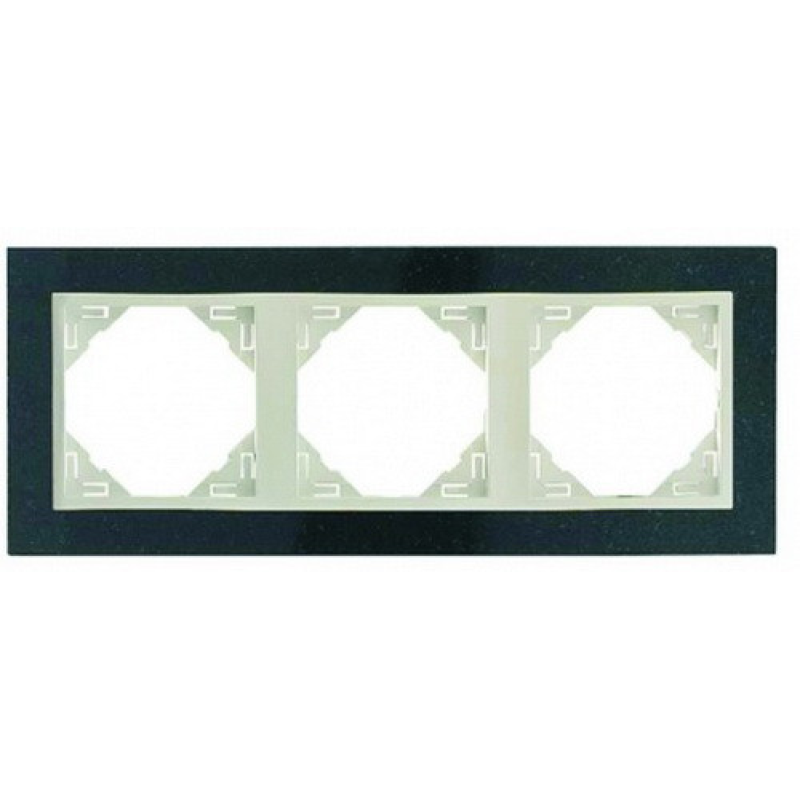 Рамка потрійна LOGUS Petra граніт/лед 90930 TGG Рамка потрійна LOGUS Petra граніт/лед 90930 TGG