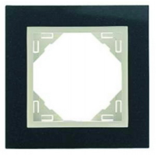 Рамка одинарна LOGUS Petra граніт/лед 90910 TGG