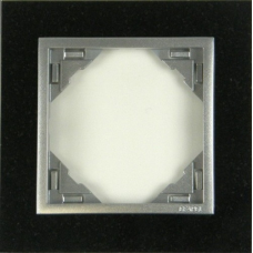 Рамка одинарна LOGUS Petra граніт/алюміній 90910 TGA