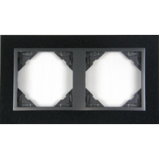 Рамка подвійна LOGUS Petra граніт/графіт 90920 TGS