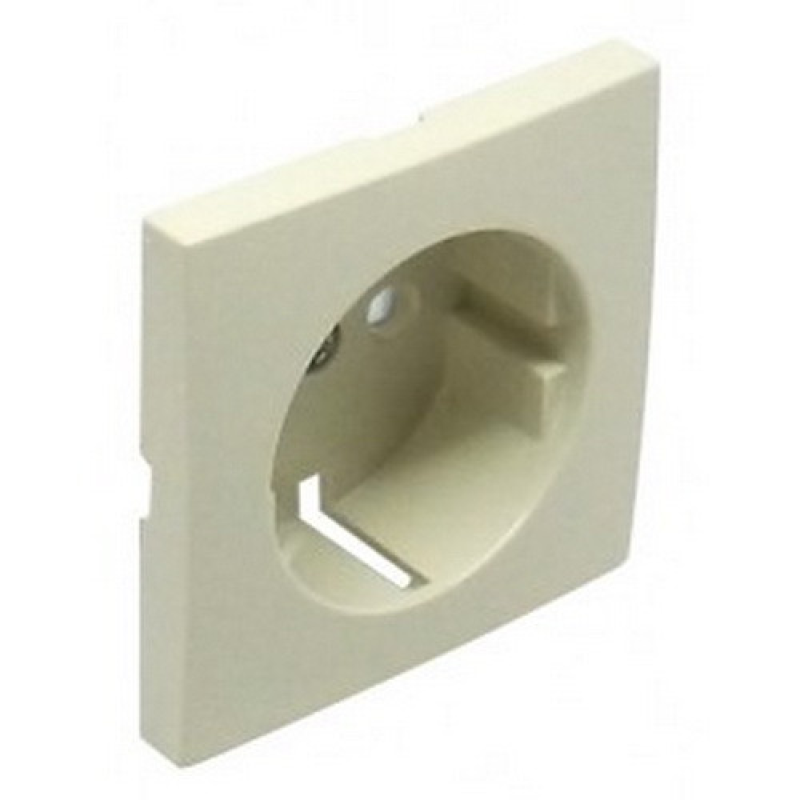 Накладка розетки із заздрінням, зі шторками LOGUS слонова кістка 90632 TMF