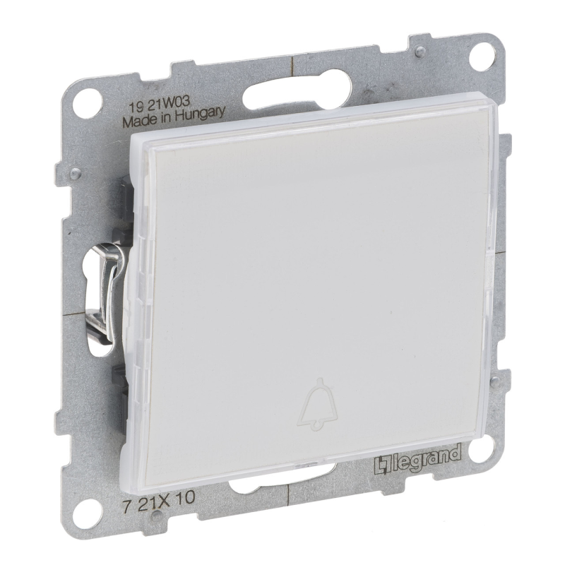 SUNO Вимикач кнопковий одноклавішний 6А з тримачем етикети, колір Білий SUNO Вимикач кнопковий одноклавішний 6А з тримачем етикети, колір Білий