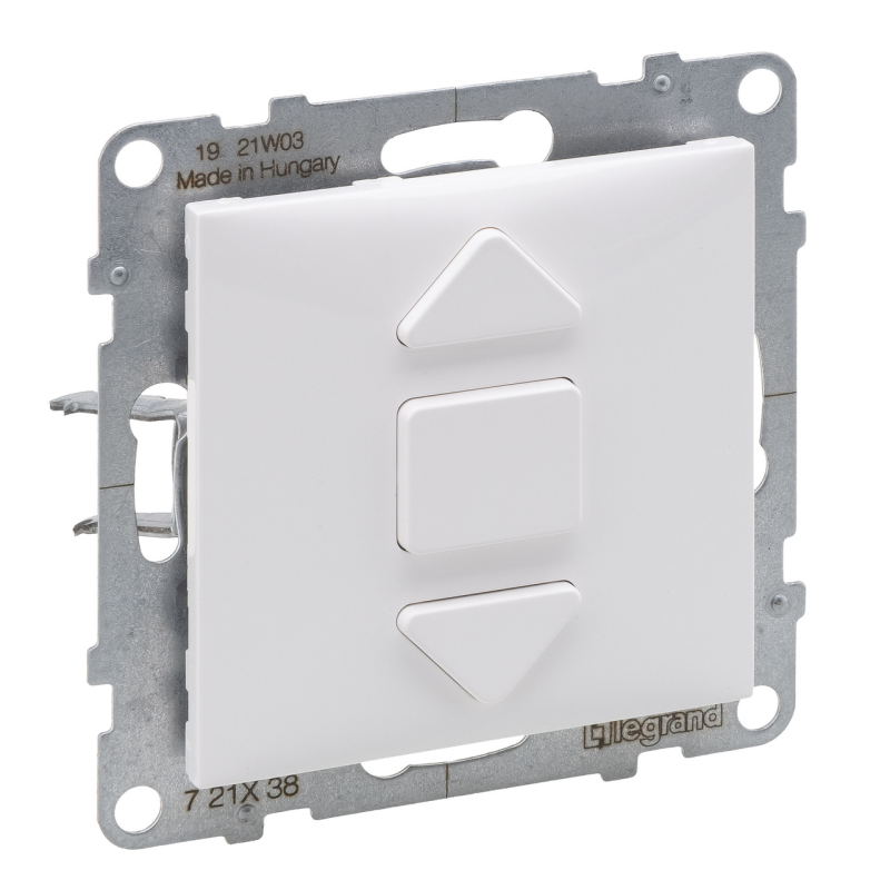 SUNO Вимикач жалюзі кнопковий 2-позиційний 6А, 250 В, колір Білий SUNO Вимикач жалюзі кнопковий 2-позиційний 6А, 250 В, колір Білий