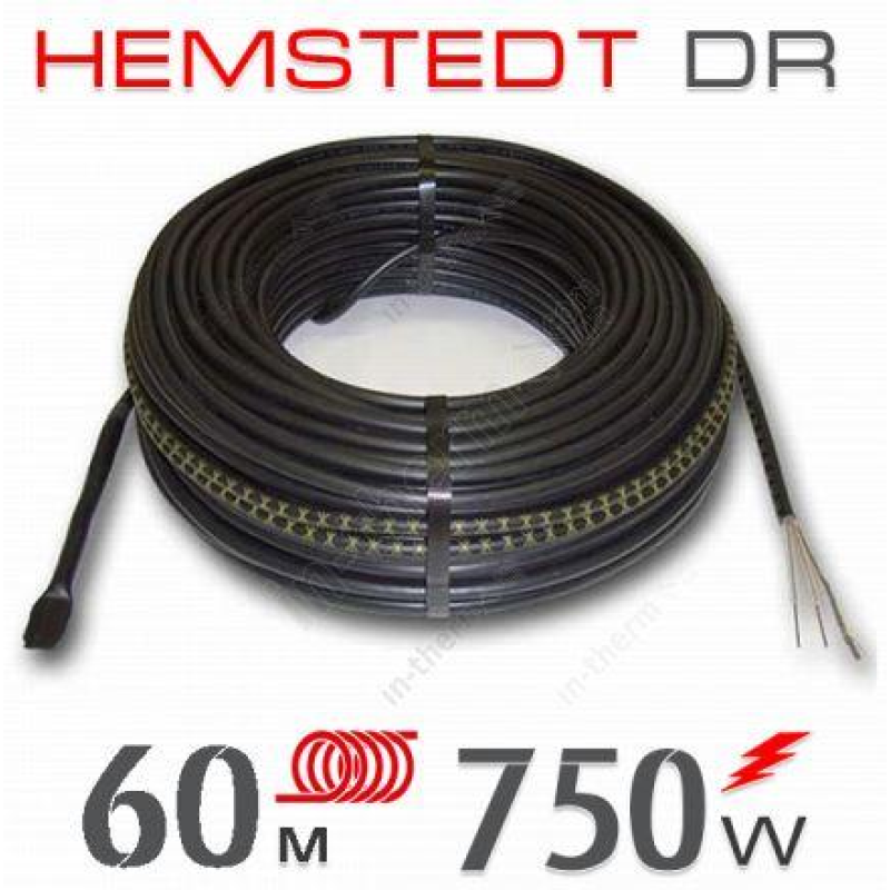 Тонкий нагрівальний кабель HEMSTEDT DR 12,5 — 750 ВТ, 60 М Тонкий нагрівальний кабель HEMSTEDT DR 12,5 — 750 ВТ, 60 М