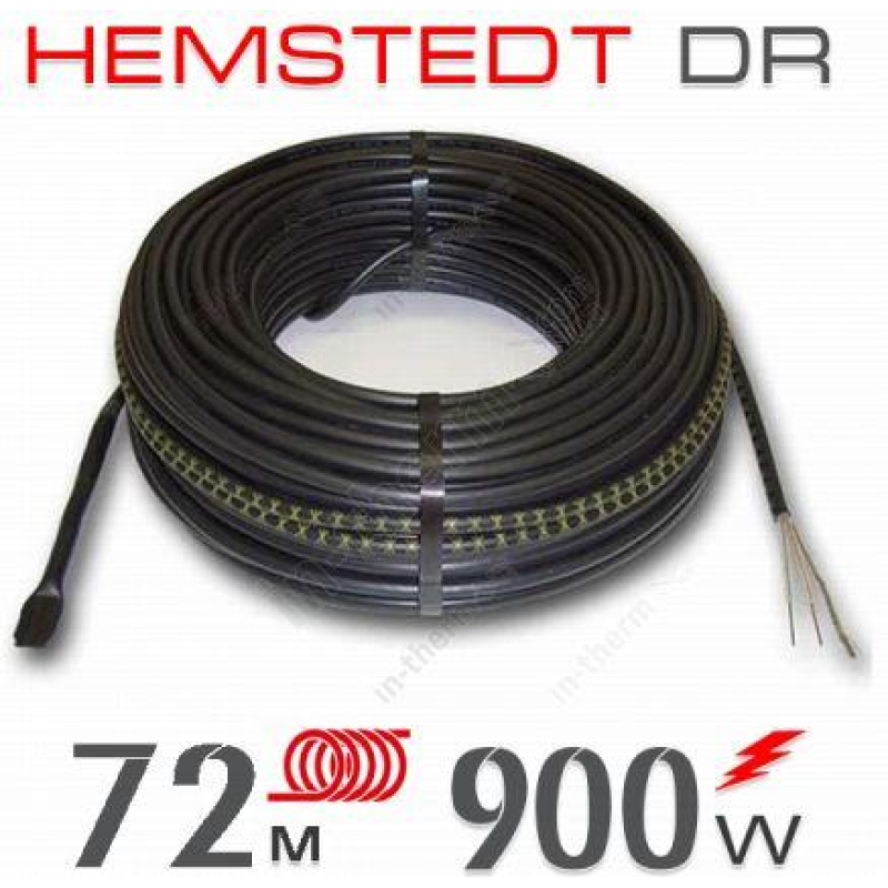 Тонкий нагрівальний кабель HEMSTEDT DR 12,5 — 900 ВТ, 72 М Тонкий нагрівальний кабель HEMSTEDT DR 12,5 — 900 ВТ, 72 М