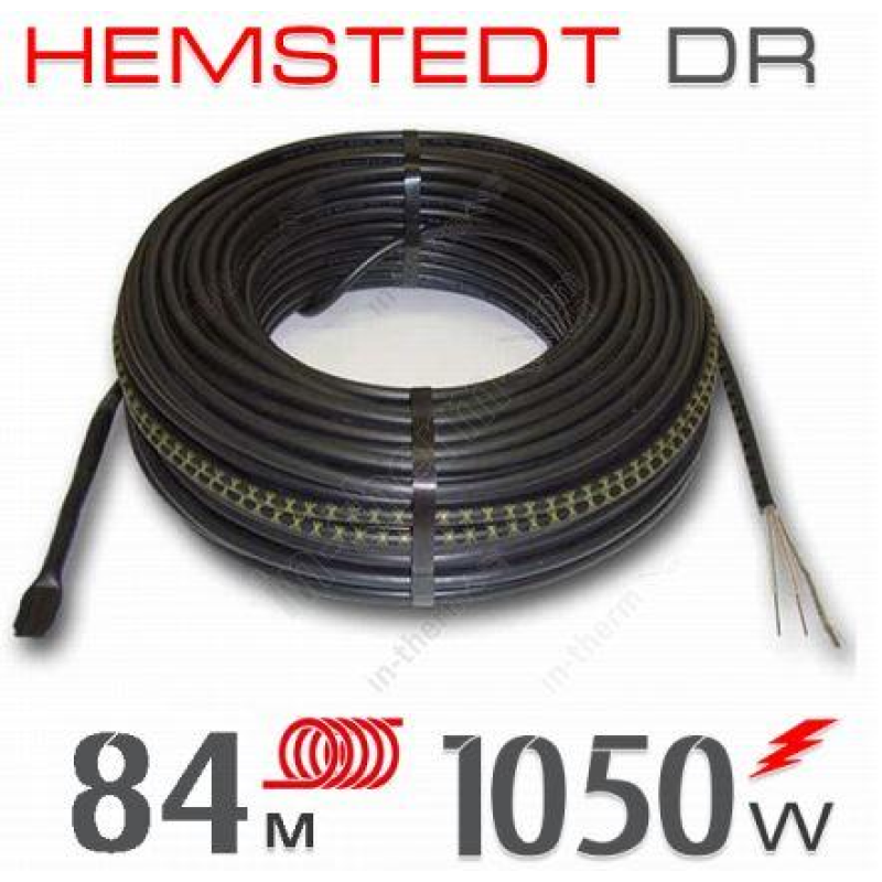 Тонкий нагрівальний кабель HEMSTEDT DR 12,5 — 1050 ВТ, 84 М
