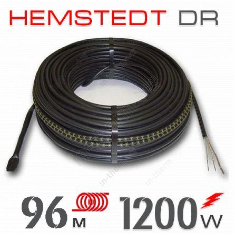 Тонкий нагрівальний кабель HEMSTEDT DR 12,5 — 1200 ВТ, 96 М Тонкий нагрівальний кабель HEMSTEDT DR 12,5 — 1200 ВТ, 96 М