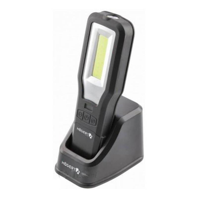 Лампа світлодіодна ліхтарик Hogert з зарядною основою магніт USB (HT1E408)