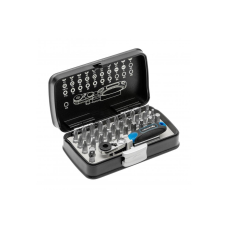 Набір біт з тріскачкою HOEGERT 1/4“ 33 шт. (HT1R460)